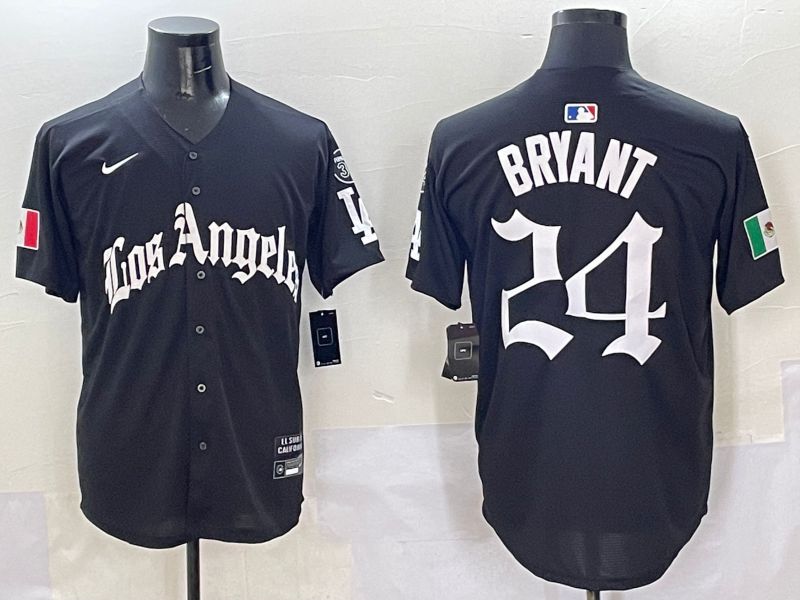 Men Los Angeles Dodgers #24 Bryant Black Five generations Joint Name 2025 Nike MLB Jersey style 1->los angeles dodgers->MLB Jersey